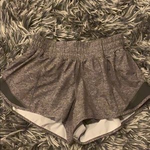 Size 4 Grey Lululemon Hotty Hot Shorts